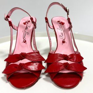 Poetic License Red Leather "High Hopes" sandals, size 6